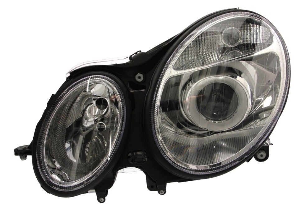Optique avant gauche noir H7 anti-jaunissement pour Mercedes Classe E W211