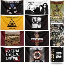 System of a DownS (SOAD) Heavy Rock Metal Band Flag Banner Tapestry + Grommets