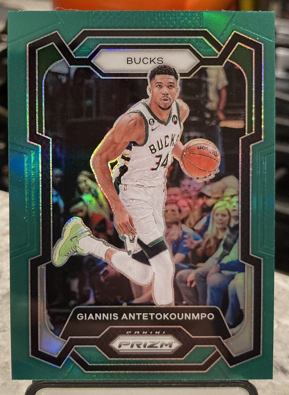 2023-24 Panini Prizm Giannis Antetokounmpo Green Prizm #103 - Milwaukee Bucks