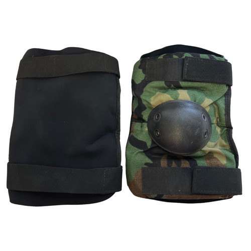Bijans USGI Military Woodland Elbow Pads - Used Serviceable *mocinc.1982*