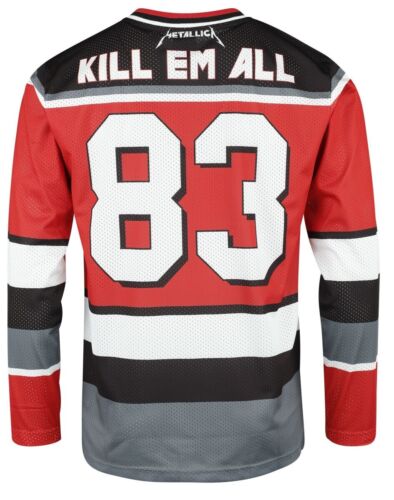 Amplified 83 Kill 'Em All Metallica Hockey Jersey Thrash Metal Band Sport Jersey - Picture 2 of 5