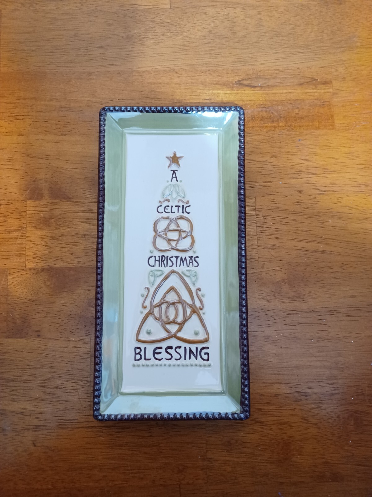 Grasslands Road Irish Celtic 10" by 5" Christmas Blessings Cheese Snack