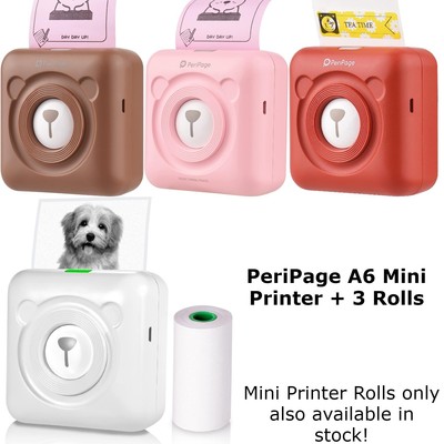 PeriPage A6 Mini Fotodrucker Tasche Thermodrucker Wireless BT, Android/iOS
