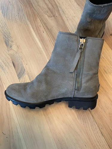 SOREL PHOENIX GRAY LEATHER RUGGED ANKLE 
