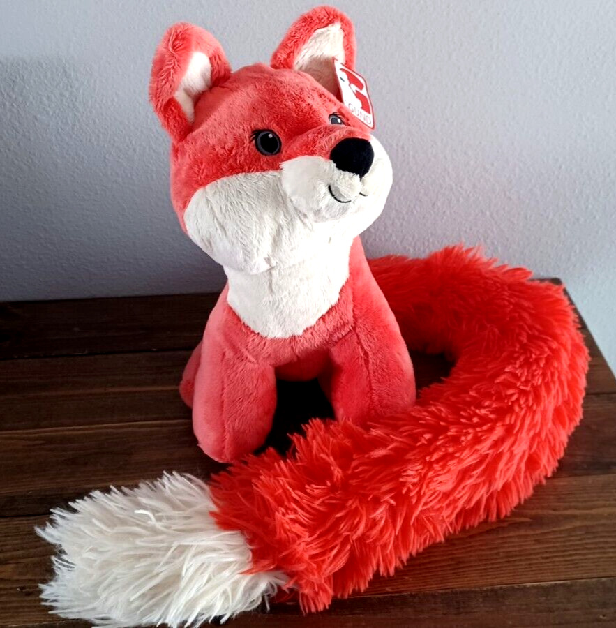 G By Gund Plush Red Fox Orange Extra Long Tail Furry Soft Stuffed Toy 40”