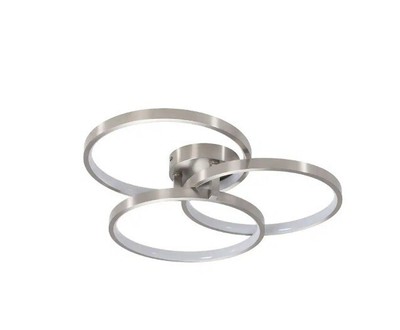 Sunpez LED 3 Rings LED Light Fixtures Semi-Flush Mount Gold Chandelier Pendant