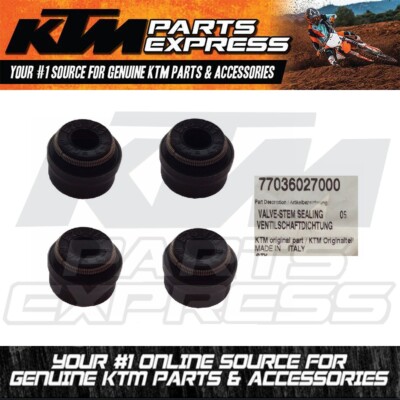 NEW KTM VALVE STEM SEALING FOR VALVE DRIVE 250 400 450 500 530 4X 77036027000
