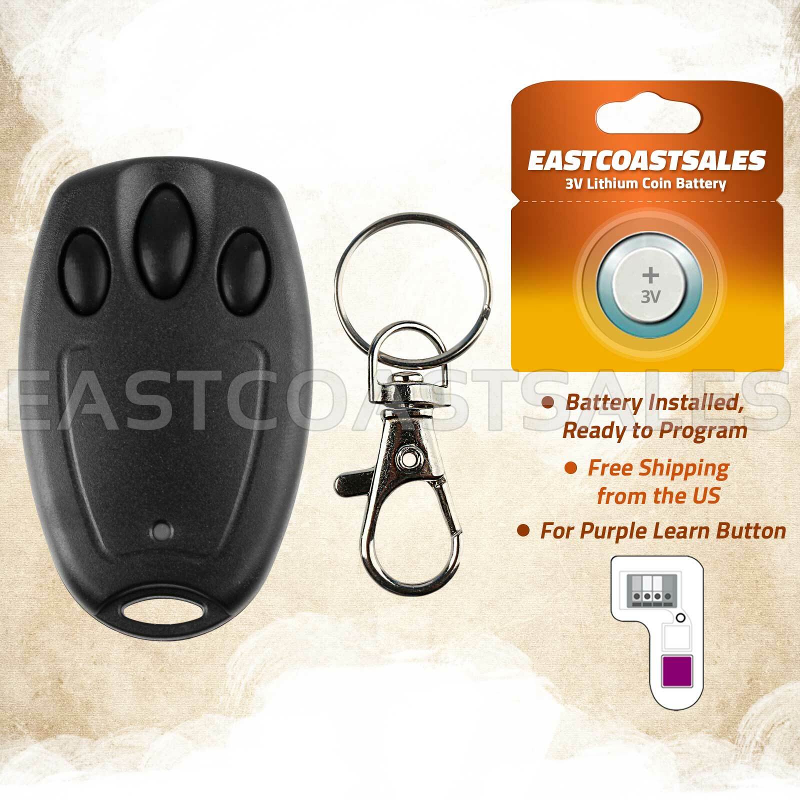 For Chamberlain Garage Door Opener Keychain Remote 371LM 372LM 373LM