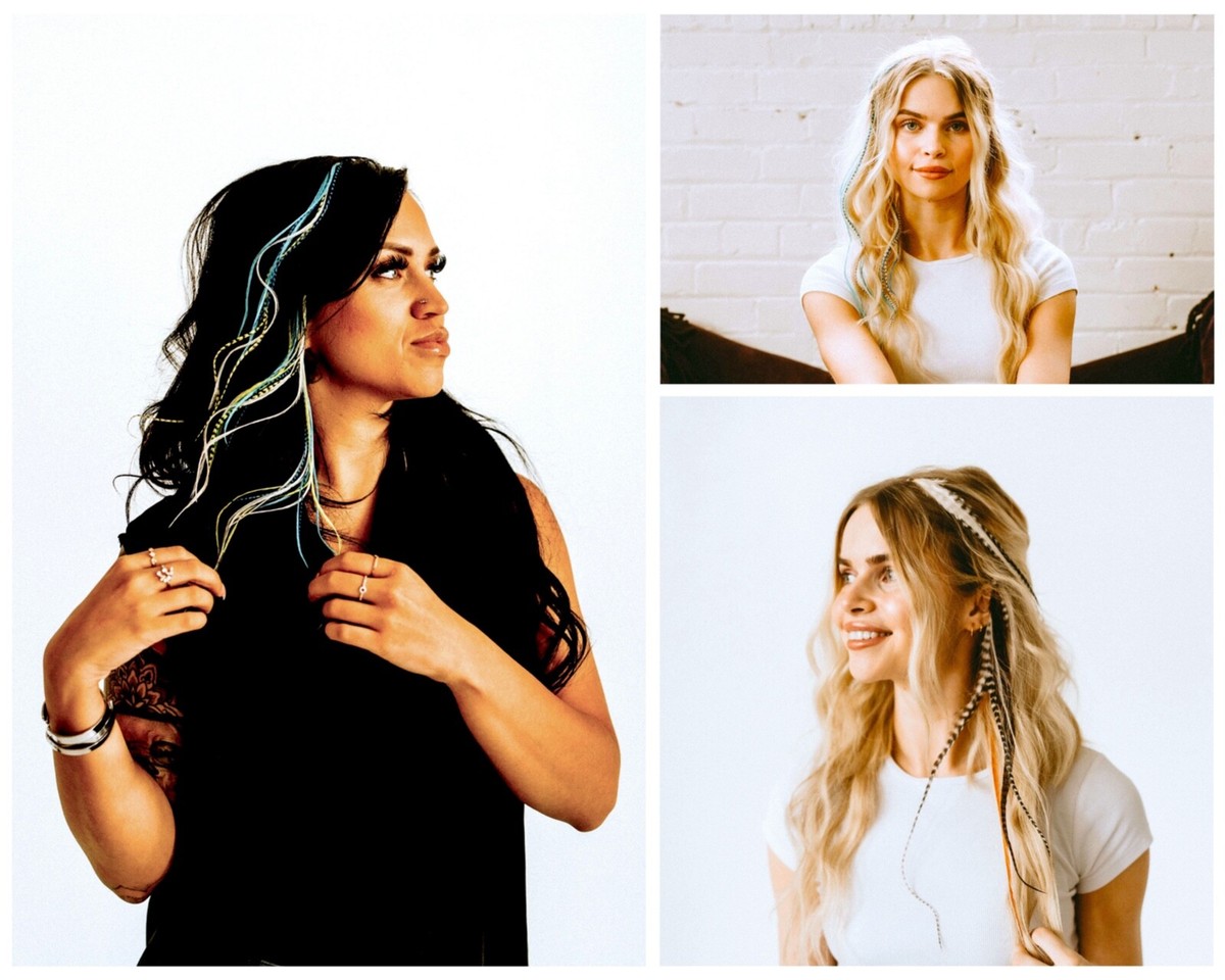 21 Natural Feather Hair Extensions - 9-14 inch - DIY Kit with Micro-Link Beads Amazon.com: 21 Natural Color Hair Extensions – 9”–14” Long  main image 2