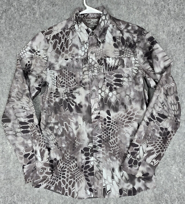 HUK Mens Performance Shirt Kryptek Camo Mens Small Black Long