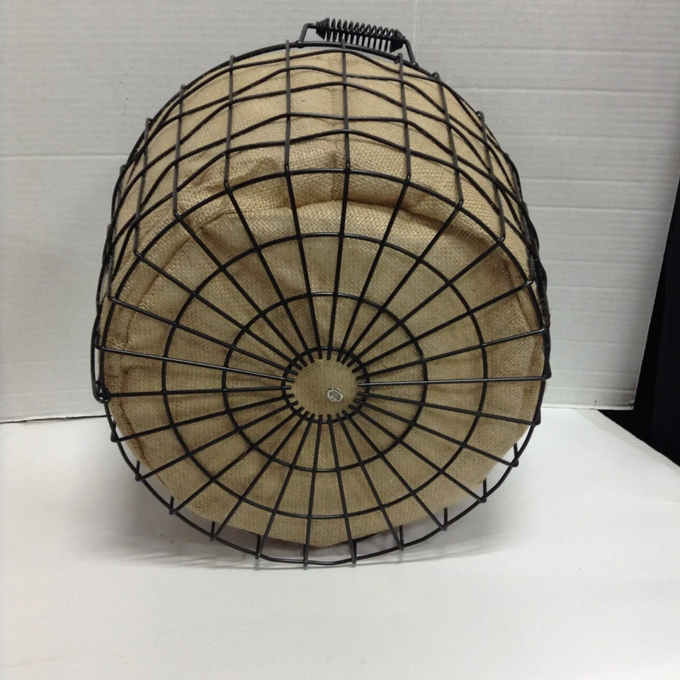 Ohio State OSU Buckeyes Wire Burlap Metal Basket Flower Planter Organize Storage - Image 4 of 4