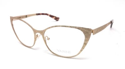 WOMENS VANNI MAPS V 1168 C116 GOLD AND BROWN CAT EYE BUTTERFLY EYEGLASSES