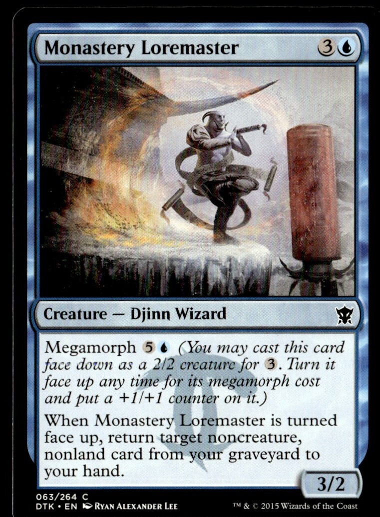 2015 Dragons of Tarkir Monastery Loremaster Common #63 Expansion Card