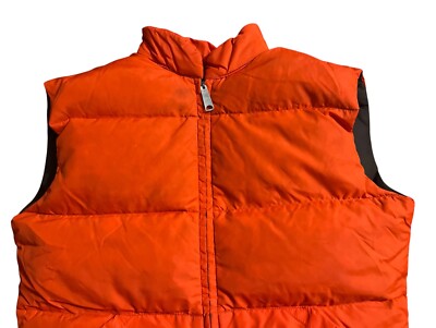 Vintage 70s Down East Hunting Goose Down Vest Puffer Reversible