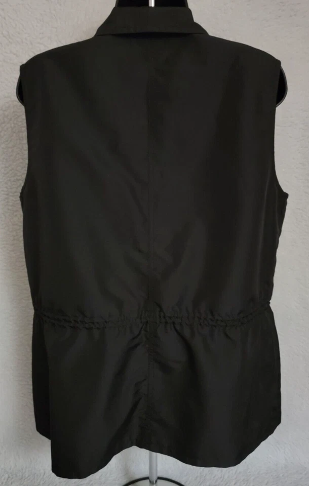 Chaps Denim Womens Vest Jacket Coat Size L Large Black NEW - Image 4 of 4