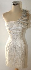 NWT WINDSOR $90 Silver Homecoming Party Dance Dress 7