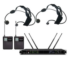AD4D ME3 HeadWorn Wireless Microphone System with 2 Cardioid HeadMic 2 Channel