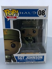 Funko POP! Games Halo Sgt. Johnson #8 Vinyl Figure DAMAGED BOX SEE PICS