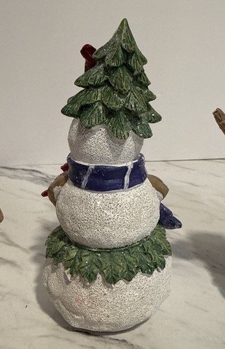3er Set Festlicher Weihnachtsbaum Schneemann Kardinäle Figur Trio Weihnachtsdeko - Bild 7 von 10