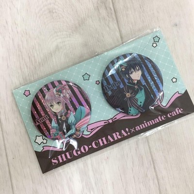 Shugo Chara Amu Kun Badge Animate Cafe Glitter Set 14+ Soft Mascot NWT
