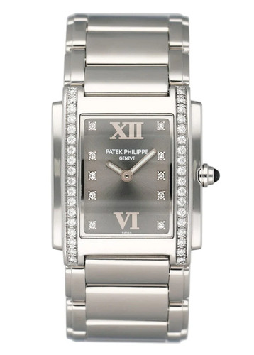 Patek Philippe Twenty-4 4910 Diamond Gray Dial Ladies Watch