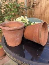 Vintage Large Sankey Terracotta Garden Plant Pots x 2
