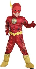 Flash Deluxe Toddler 2T Costume DC Halloween Muscles Red Cosplay Dress Up