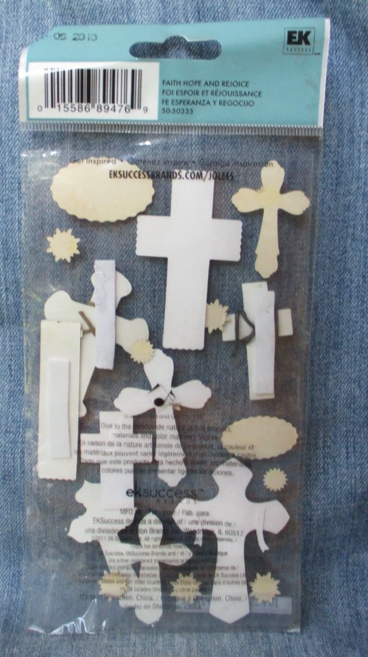 Jolee's Boutique Stickers FAITH HOPE & REJOICE CROSS Dimensional SD37 - Image 2 of 2