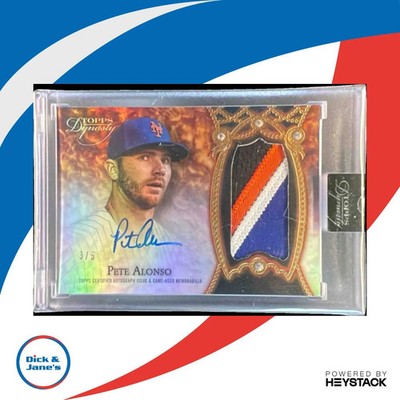2022 Topps Dynasty Pete Alonso Auto Patch Black 3/5 #DAP-PA1 New York Mets