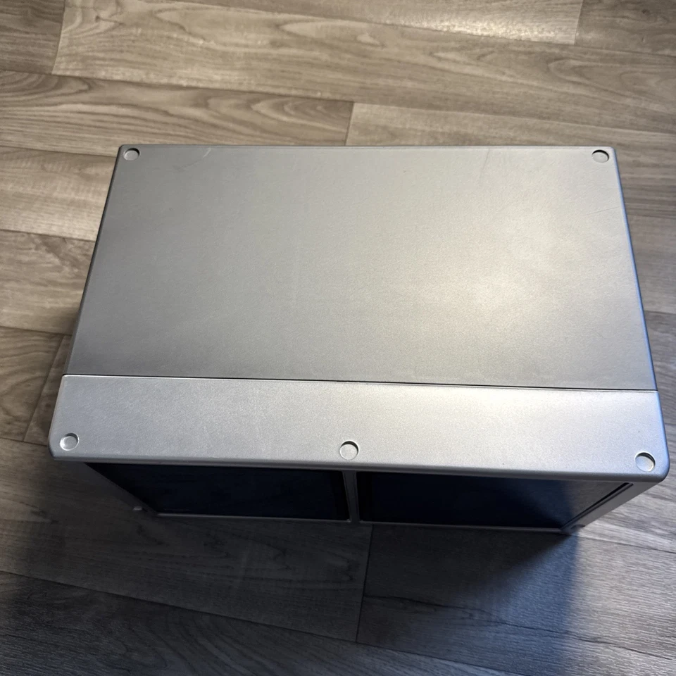 Caja de almacenamiento de 160 CD con botón táctil abierto automático HIPCE - Estuche deslizable plateado Y2K Foto 2 de 4