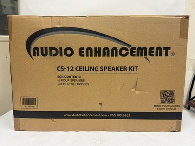 Audio Enhancement Ceiling Speaker, Model CS-12.  Metal Back Can 8'' - 4 PACK