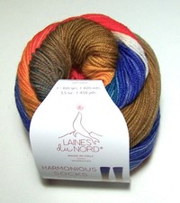 100 gram ball of Laines du Nord HARMONIOUS SOCK knitting yarn 04