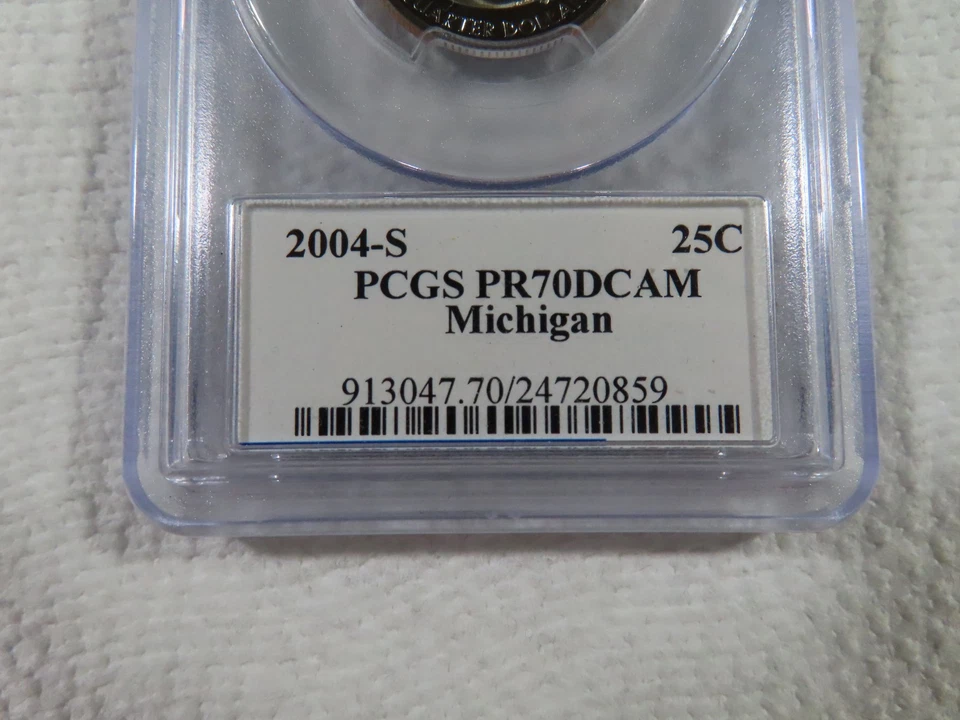 2004-S Michigan Proof State Quarter Graded PR70 DCAM by PCGS - Image 3 of 4