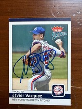 Signed 2004 Fleer Platinum - Javier Vazquez