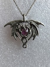 Followship Foundry 1995 Pewter Dragon necklac...