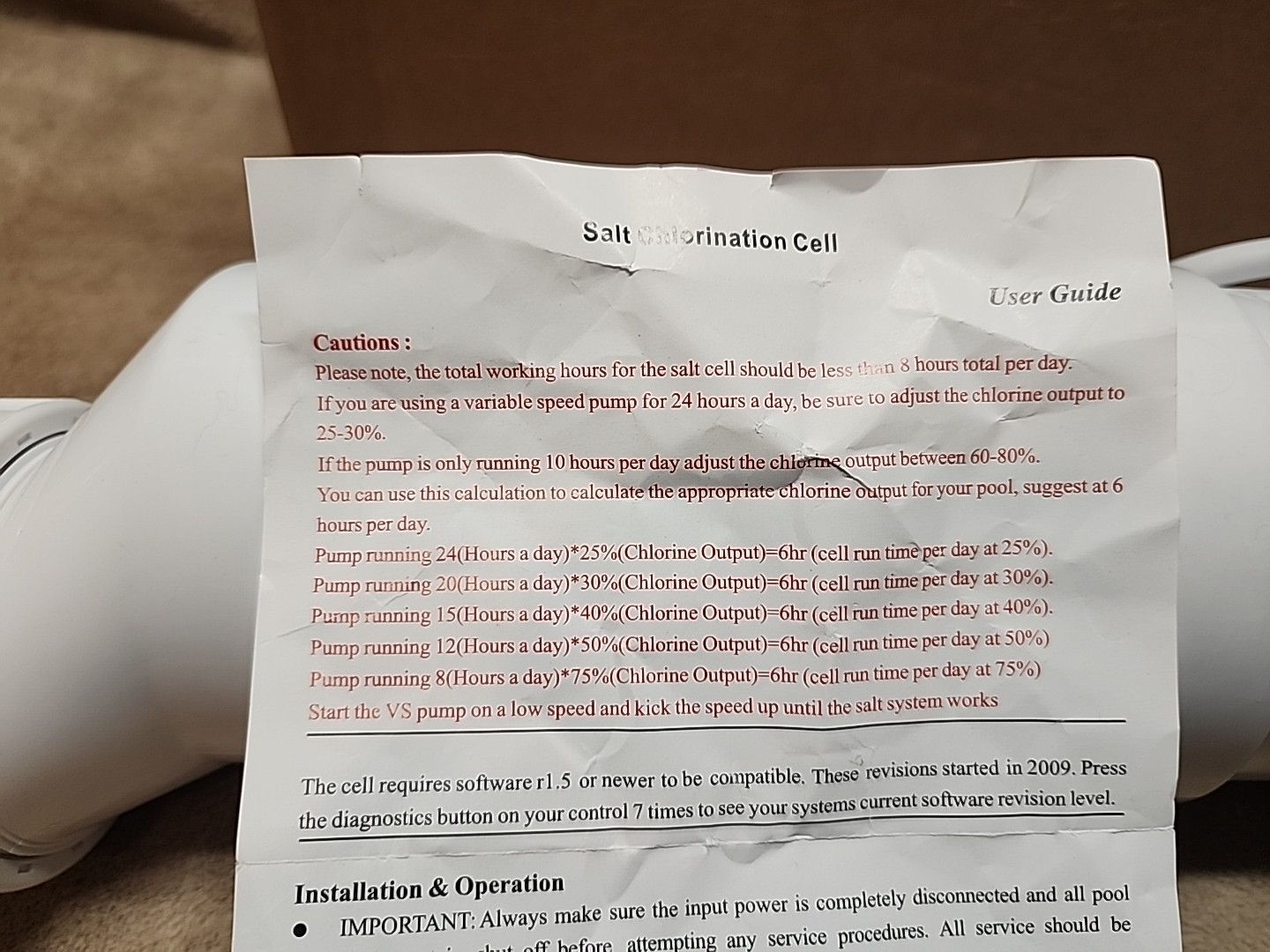 T-Cell-15 Salt Chlorinator Replacement,High-Performance 40,000 Gallon Cell