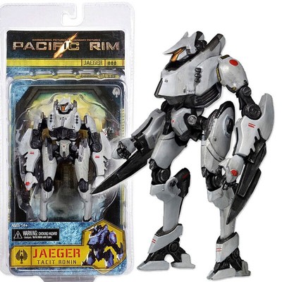 NECA Pacific Rim Tacit Ronin Jaeger 7'' Action Figur Deluxe White Robot Collect