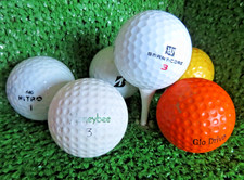 VINTAGE Various Assorted Golf Balls VIDEO 6 Six Balls - Few Club Marks