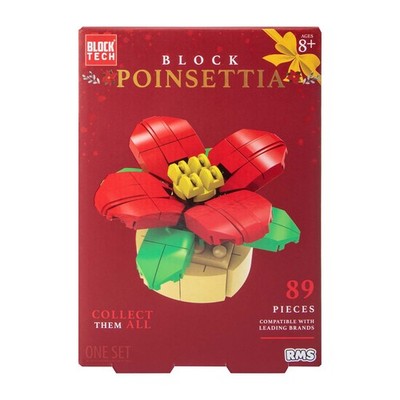  BLOCK TECH Holiday Botanical Build Blocks POINSETTIA BNWT 