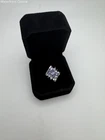 Stauer 925 Sterling Silver Amethyst Ring 2.7g Cluster Cocktail Vintage Size 6.5