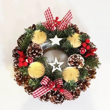 12" Advent Wreath Decoration Candle Holder Christmas Table Centerpiece