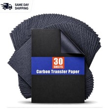 30 Sheets A4 Black Carbon Tracing Paper - Precision Graphite Transfer Sheets