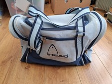 Head Vintage Canvas Light Blue Gym Bag Holdall Retro 