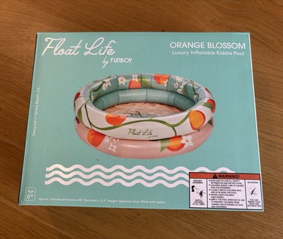 Inflatable Kiddie Pool 48  Dia Round Float Life by Funboy, Orange Blossom -NEW!