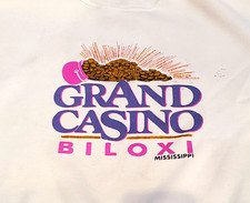 Vintage 1990s White Grand Casino Biloxi Crewneck Sweatshirt