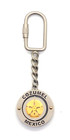 Vintage Cozumel Mexico Sea Shell Revolving Keyring Keychain — photo 1