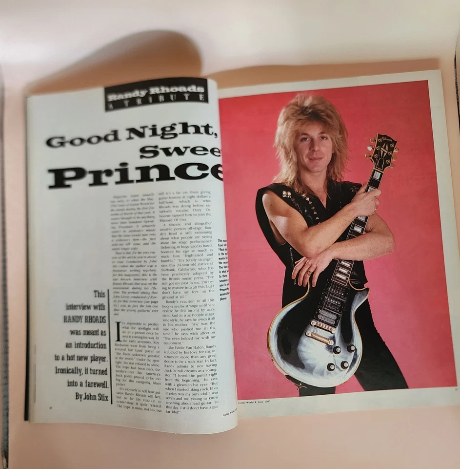 Guitar World Magazine June 1987, Randy Rhoads, Ozzy Quiet Riot- Special Edition Foto 4 de 4