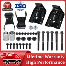 Rear Leaf Spring Hanger Bracket and Shackle Kit For Chevy Silverado GMC Sierra