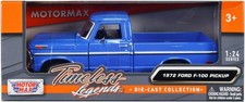 1972 Ford F-100 Pickup Blue 1:24 Scale Diecast Model Replica Timeless Legends