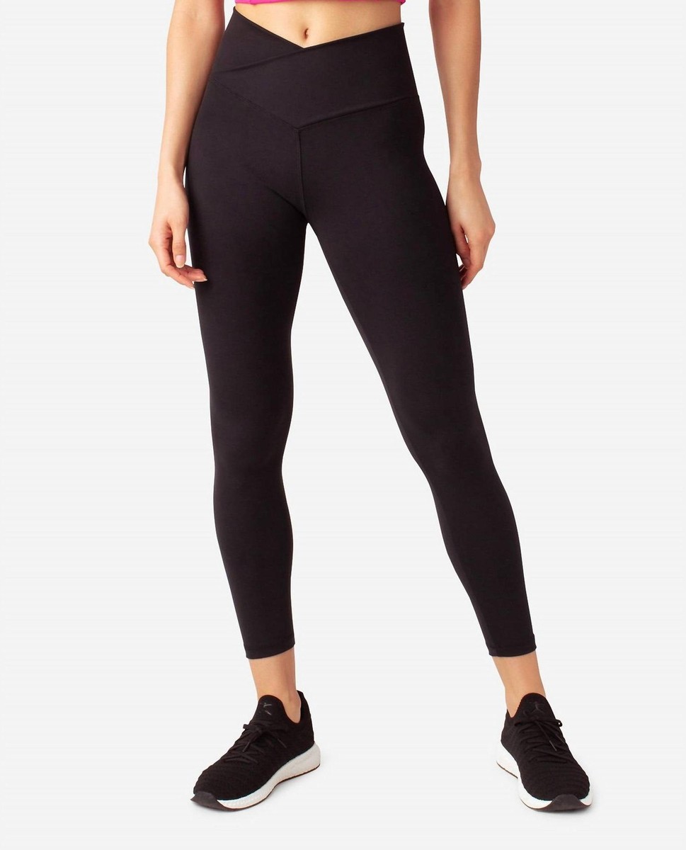 Danskin crossover waist 7/8 leggings BLACK SALT | eBay